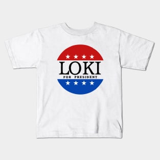 loki for president Kids T-Shirt